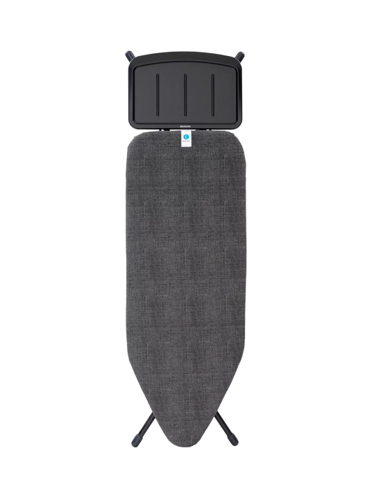 Brabantia Ironing Board C, 124 x 45cm, Solid Steam Unit Holder - Denim Black