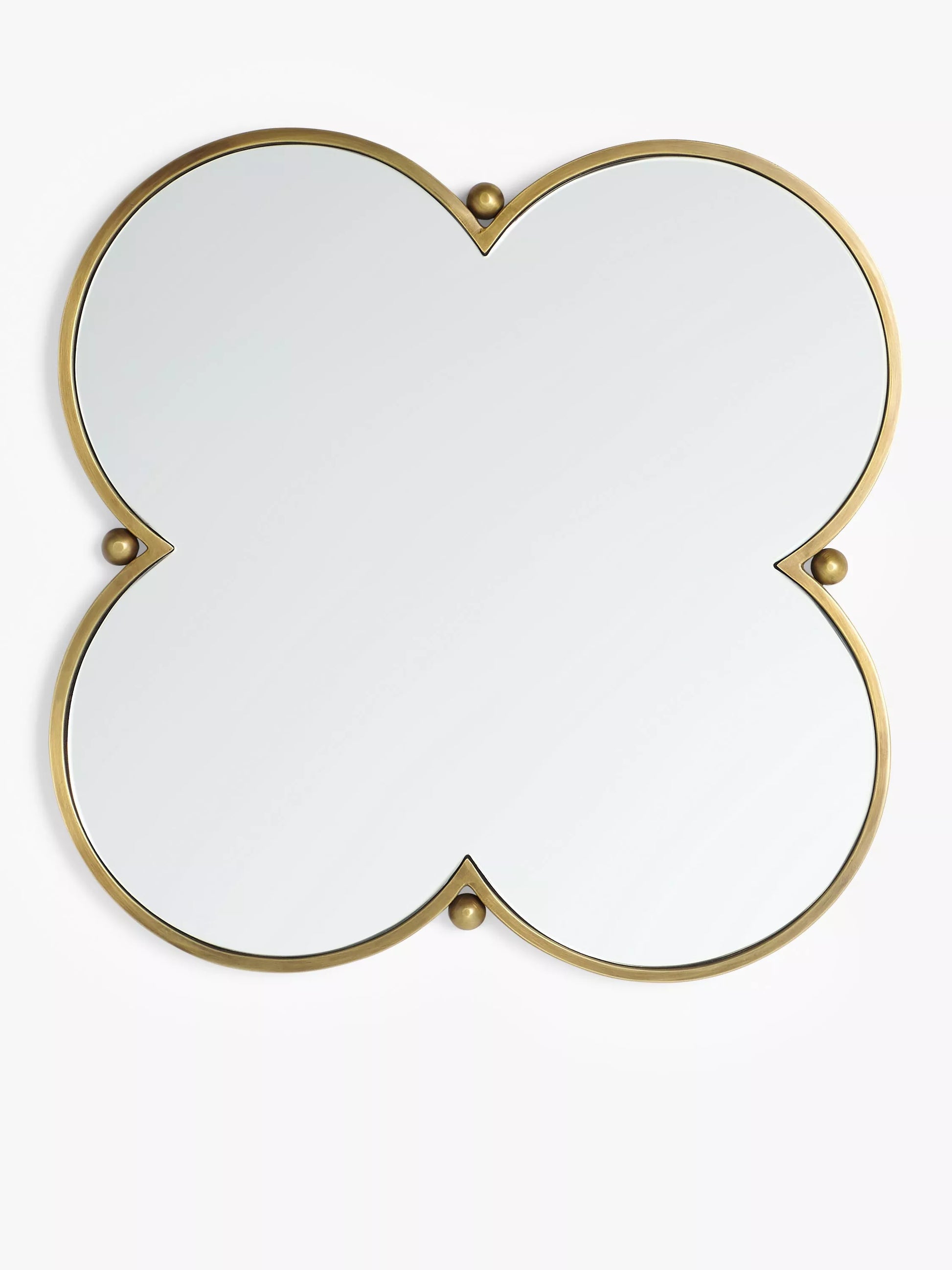 John Lewis Flower Metal Wall Mirror, 66 x 66cm, Antique Gold