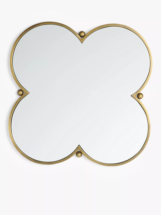 John Lewis Flower Metal Wall Mirror, 66 x 66cm, Antique Gold