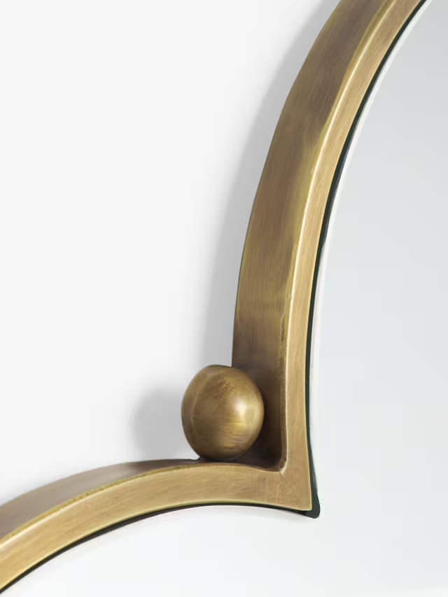 John Lewis Flower Metal Wall Mirror, 66 x 66cm, Antique Gold