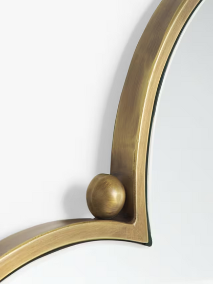 John Lewis Flower Metal Wall Mirror, 66 x 66cm, Antique Gold