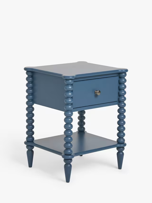 John Lewis Bobbin Bedside Table, Blue
