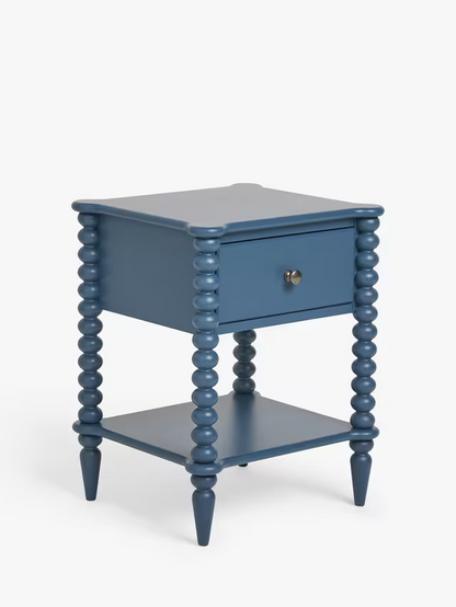John Lewis Bobbin Bedside Table, Blue