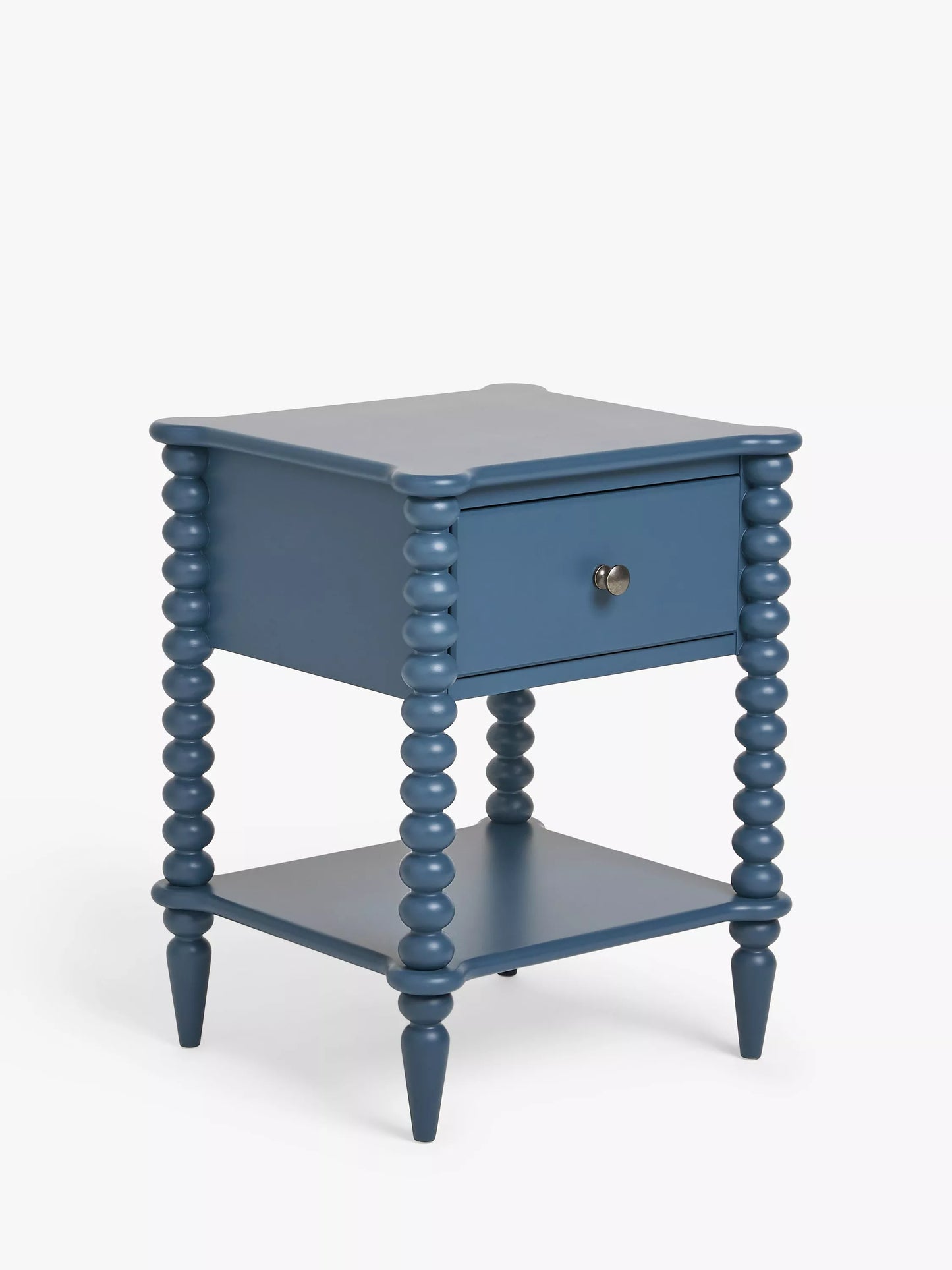 John Lewis Bobbin Bedside Table Blue