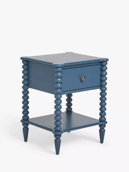 John Lewis Bobbin Bedside Table Blue