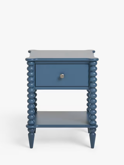 John Lewis Bobbin Bedside Table, Blue