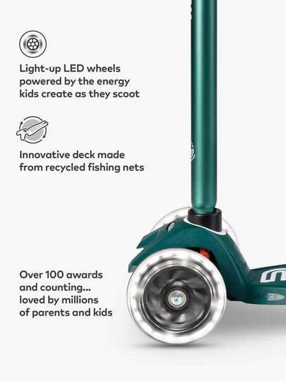 Micro Scooters Maxi Eco LED Scooter, Green