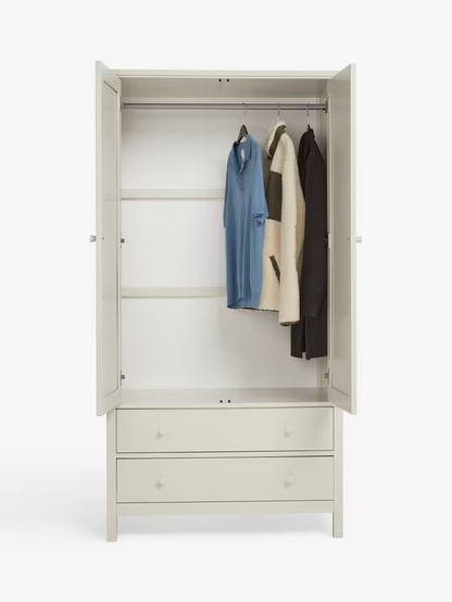John Lewis Wilton 2 Door Wardrobe, Linen