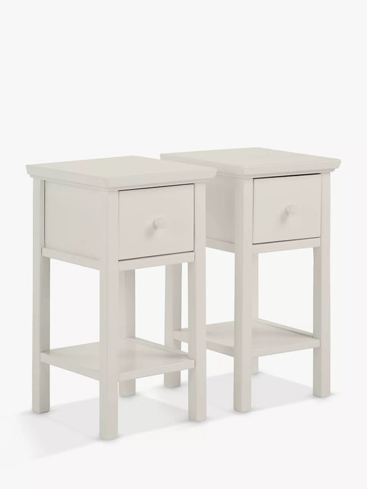 John Lewis Wilton Bedside Tables, Set of 2, Linen