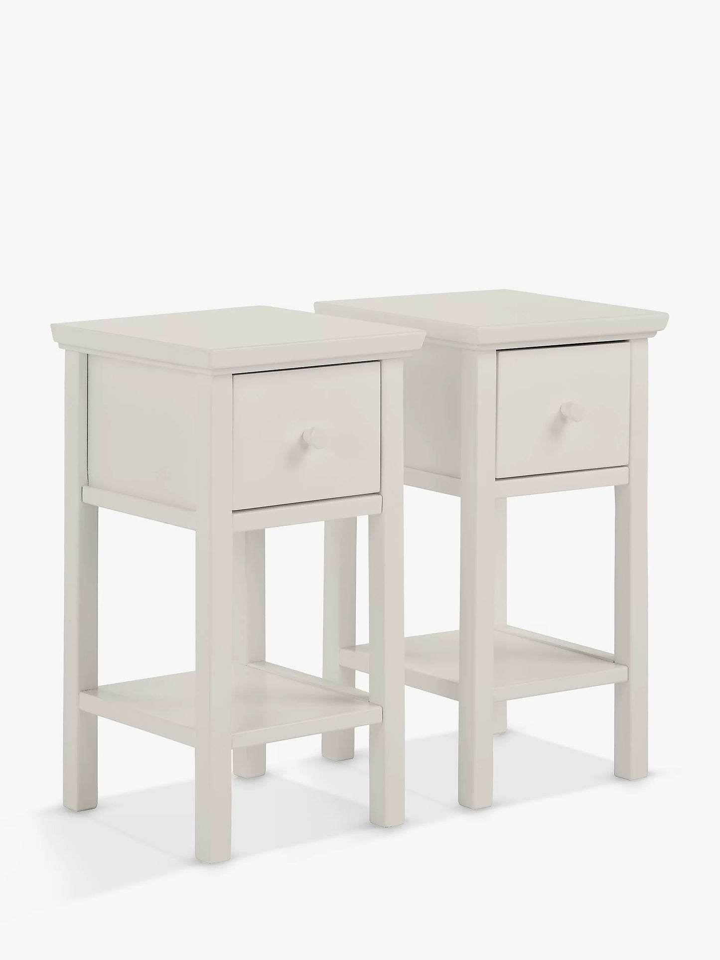 John Lewis Wilton Bedside Tables, Set of 2, Linen
