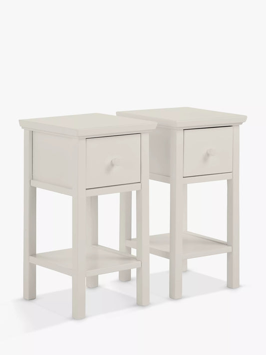 John Lewis Wilton Bedside Tables, Set of 2, Linen