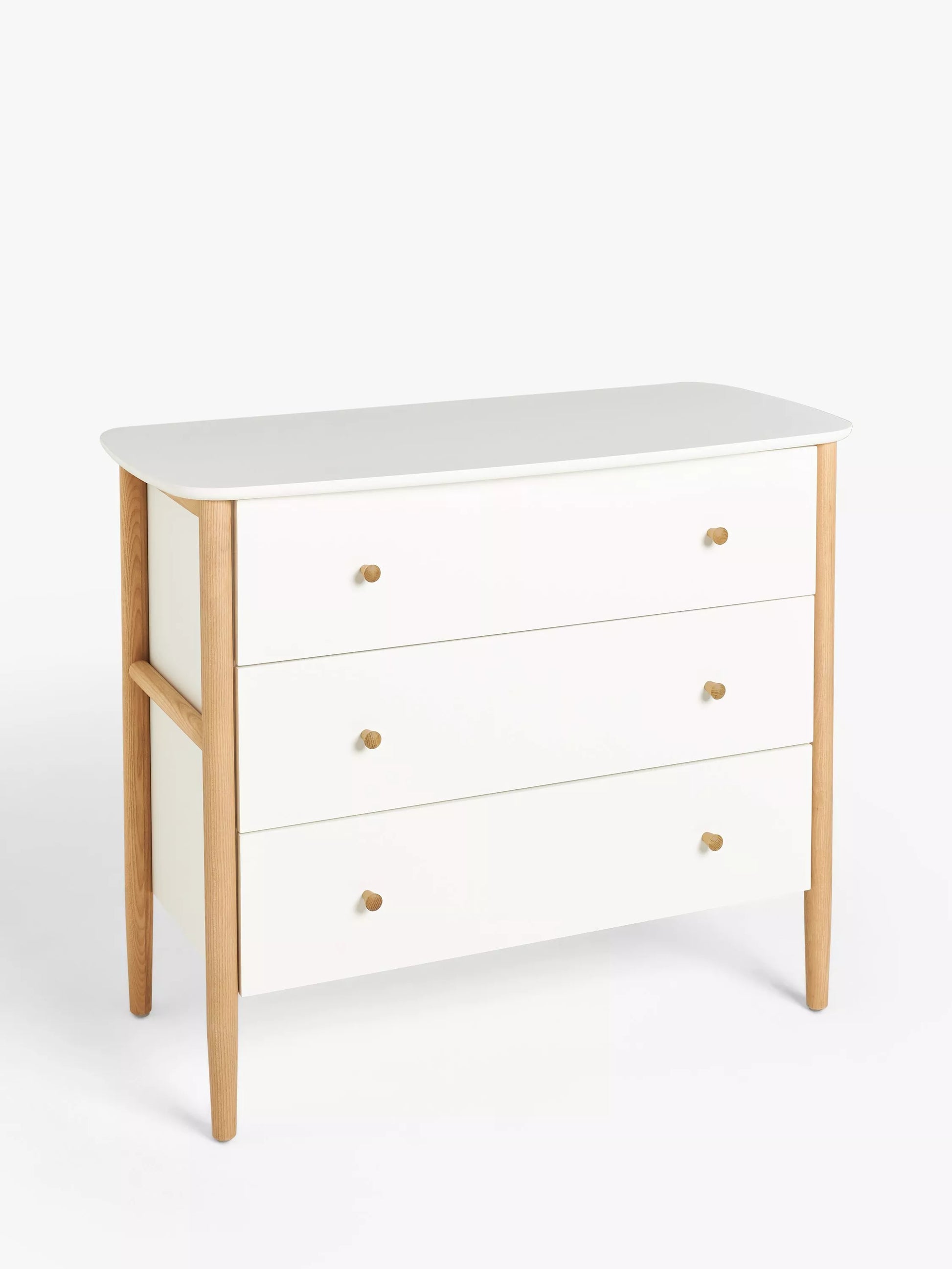 John Lewis Bonn 3 drawer Bedroom Chest of Drawers White Natural