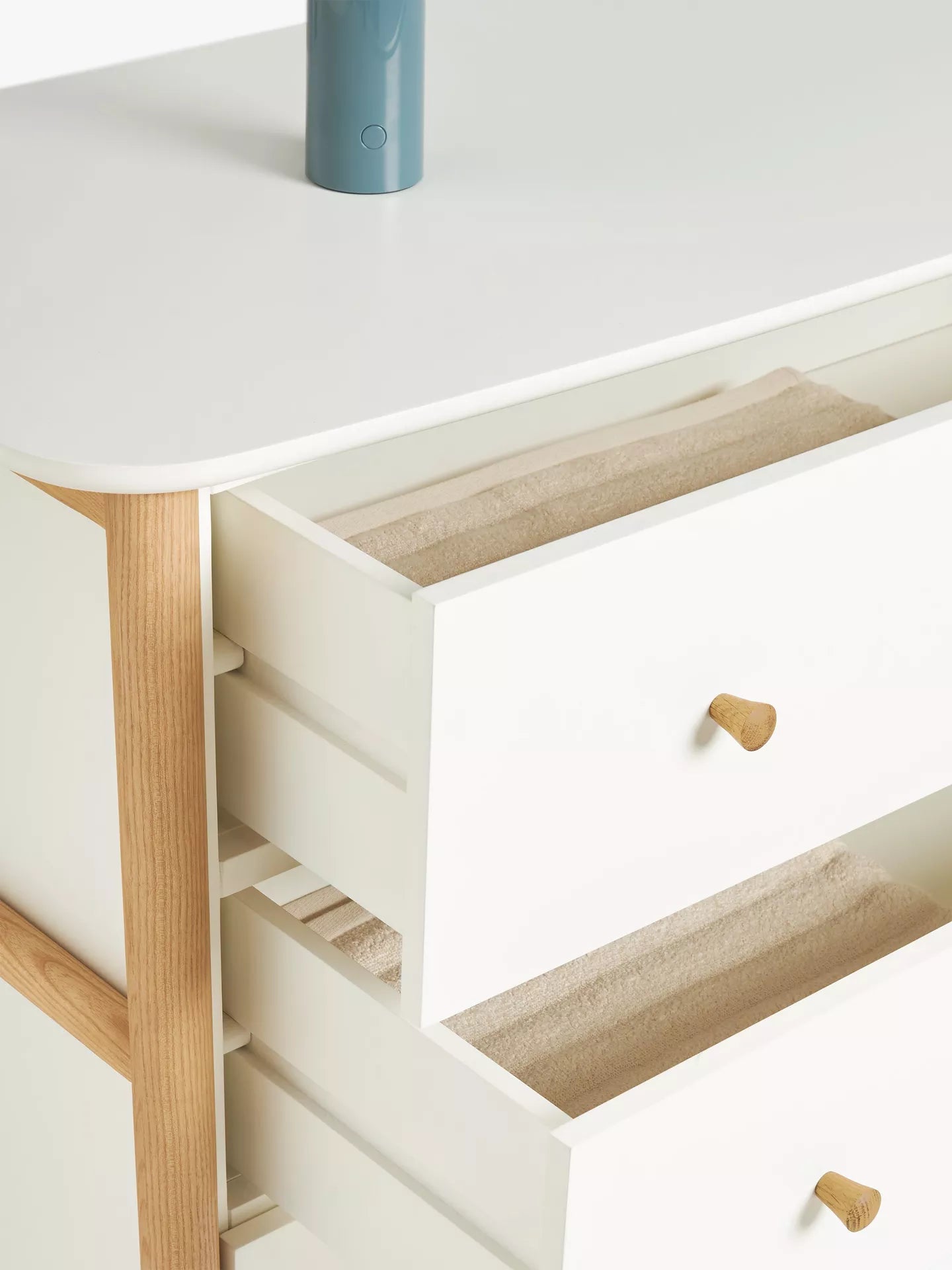 John Lewis Bonn 3 drawer Bedroom Chest of Drawers White Natural