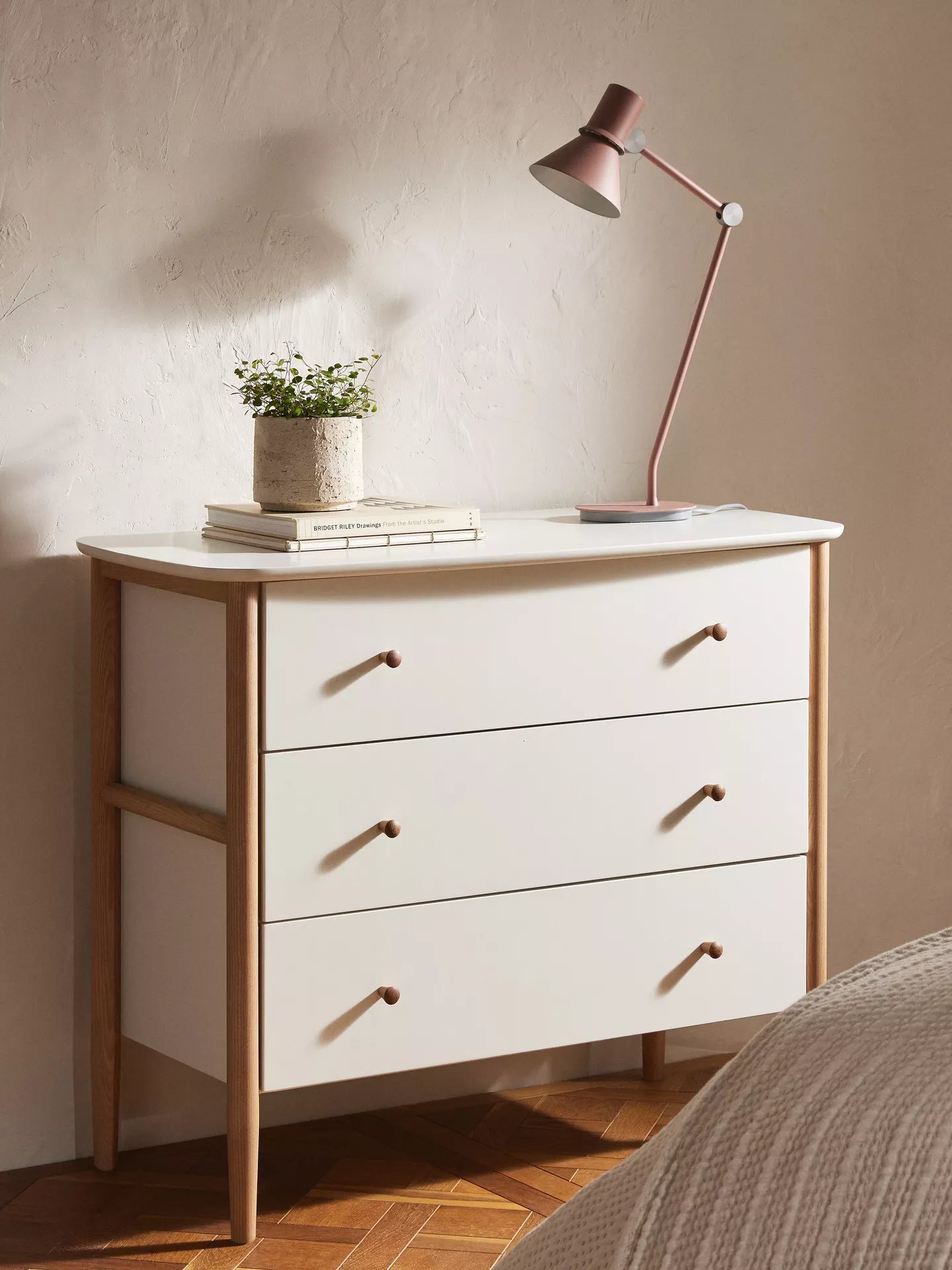 John Lewis Bonn 3 drawer Bedroom Chest of Drawers White Natural