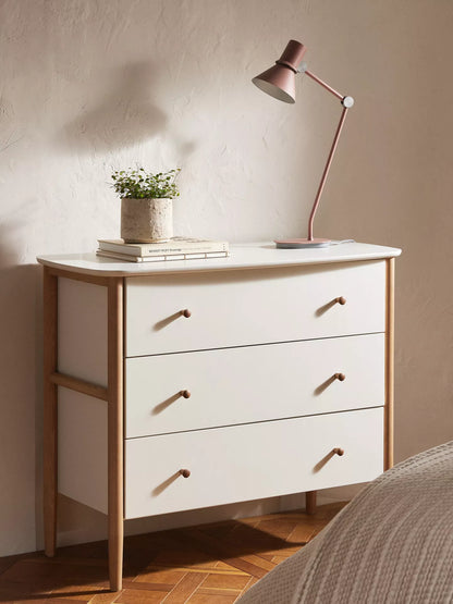 John Lewis Bonn 3 drawer Bedroom Chest of Drawers White Natural