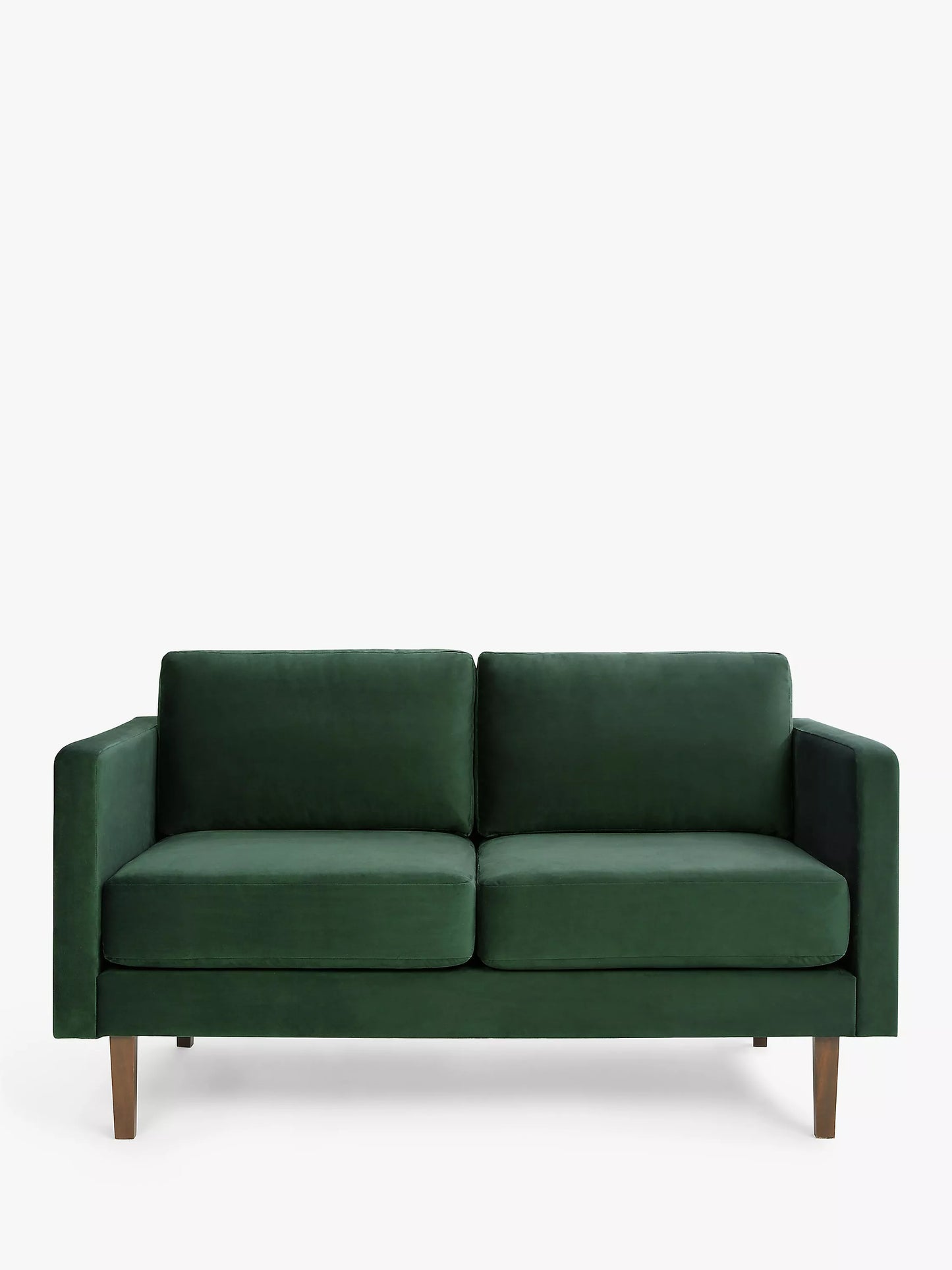 John Lewis Eavis Small 2 Seater Sofa, Dark Leg, Bottle Green Smooth Velvet