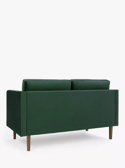 John Lewis Eavis Small 2 Seater Sofa, Dark Leg, Bottle Green Smooth Velvet