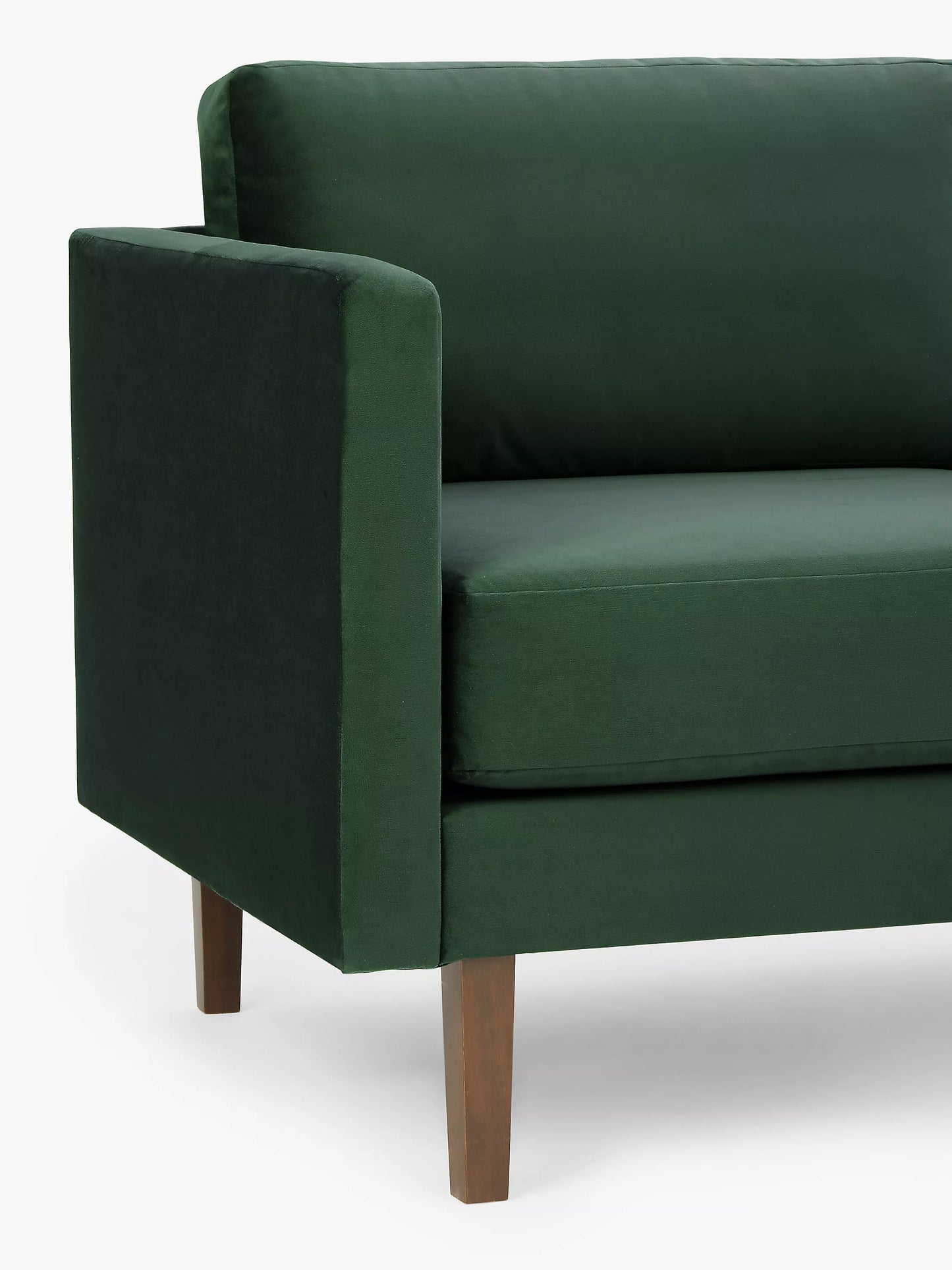 John Lewis Eavis Small 2 Seater Sofa, Dark Leg, Bottle Green Smooth Velvet