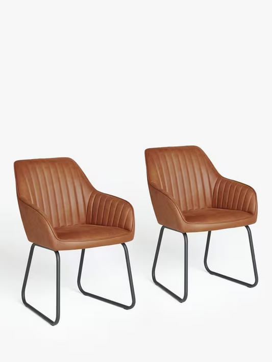 John Lewis Brooks II Dining Armchairs, Set of 2, Whisky