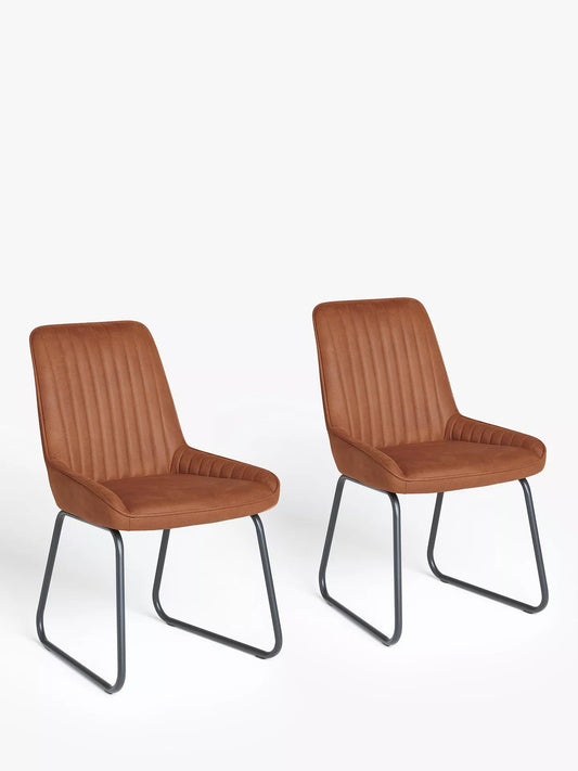 John Lewis Brooks II Side Dining Chairs, Set of 2, Whisky