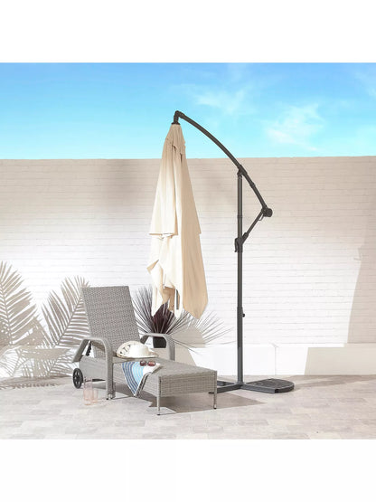 Suntime Wind-Up Tilt Rectangular Parasol, 2 x 3m, Ecru