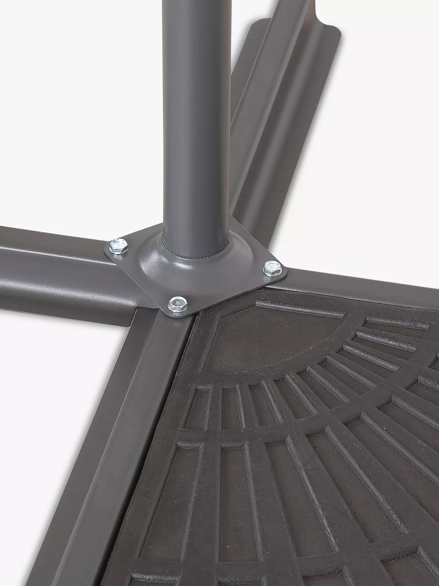 Suntime Wind-Up Tilt Rectangular Parasol, 2 x 3m, Ecru