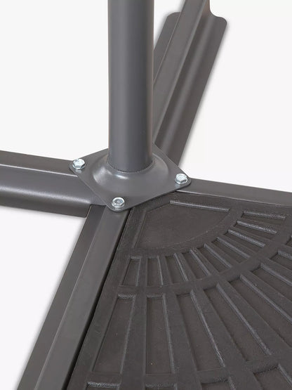 Suntime Wind-Up Tilt Rectangular Parasol, 2 x 3m, Ecru