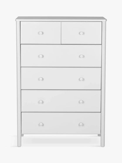 John Lewis Spindle 6 Drawer Chest Grey Bedroom