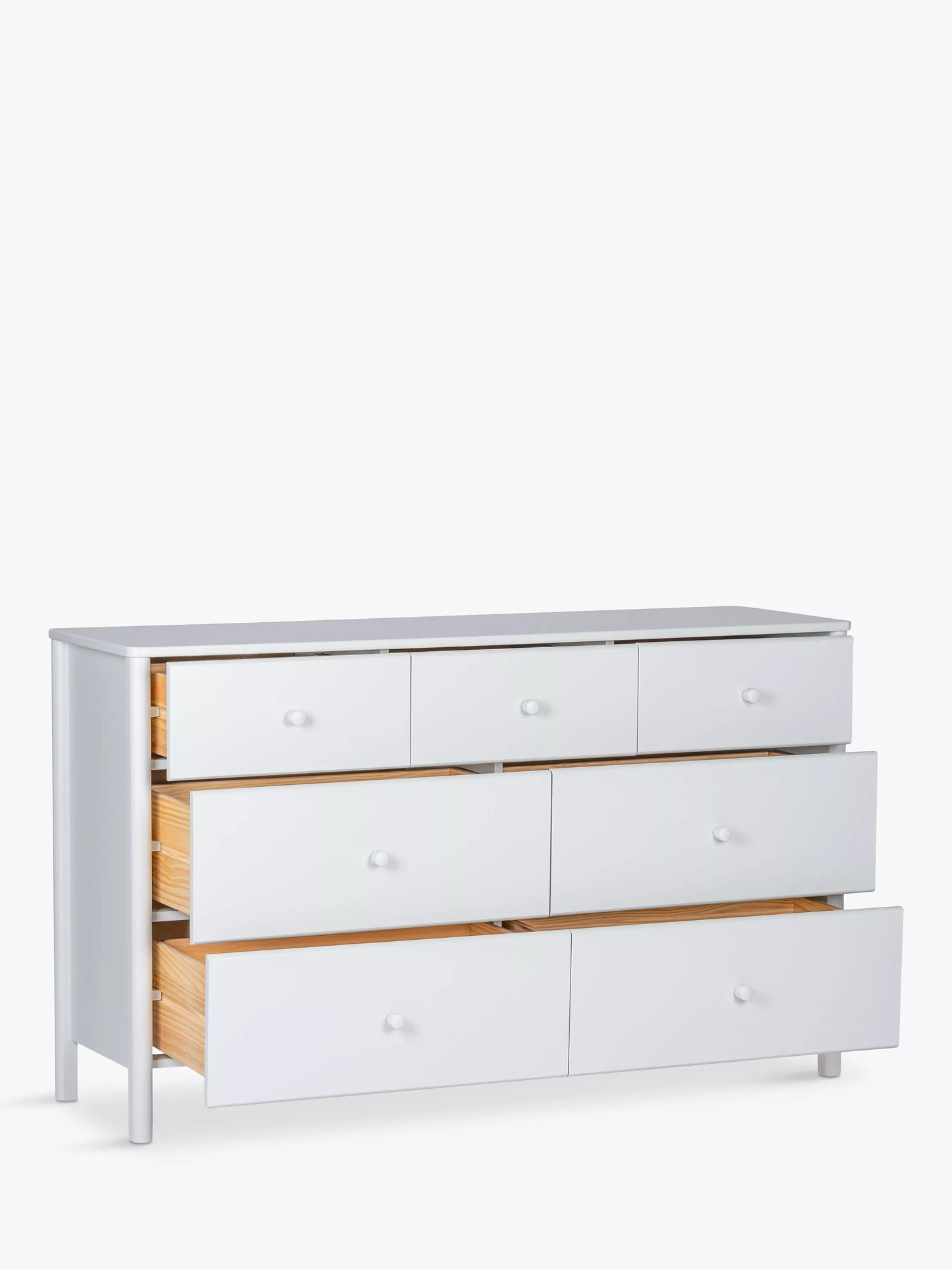 John Lewis Spindle 7 Drawer Chest, Grey