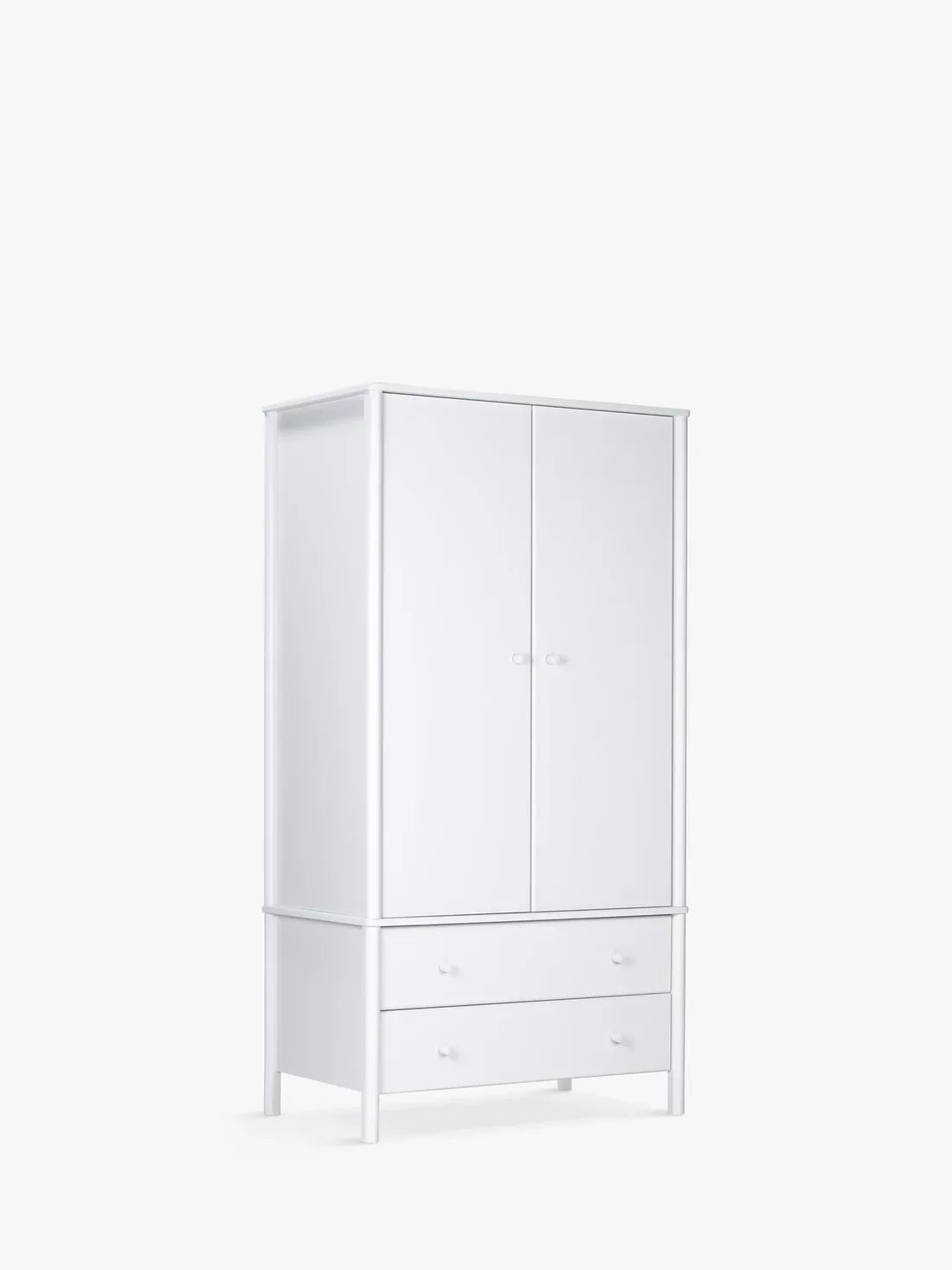 John Lewis Spindle Double Wardrobe in Grey with 2 drawers