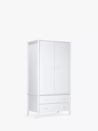 John Lewis Spindle Double Wardrobe in Grey with 2 drawers