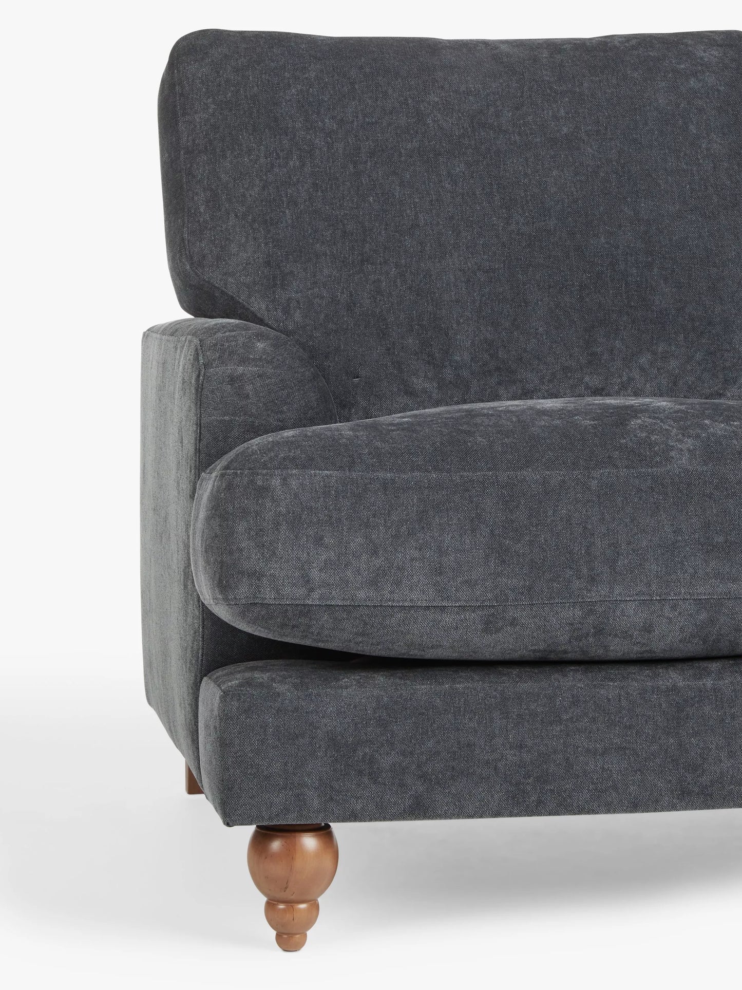 John Lewis Clover Small 2 Seater Sofa, Dark Leg, Chenille Charcoal