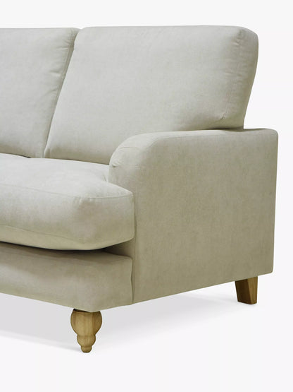 John Lewis Clover Large 3 Seater Sofa, Light Leg, Fine Chenille Natural