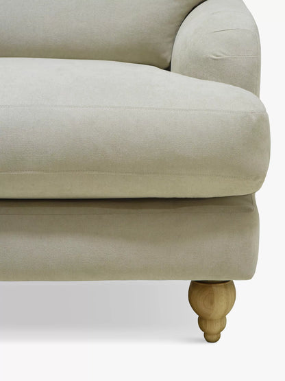 John Lewis Clover Large 3 Seater Sofa, Light Leg, Fine Chenille Natural