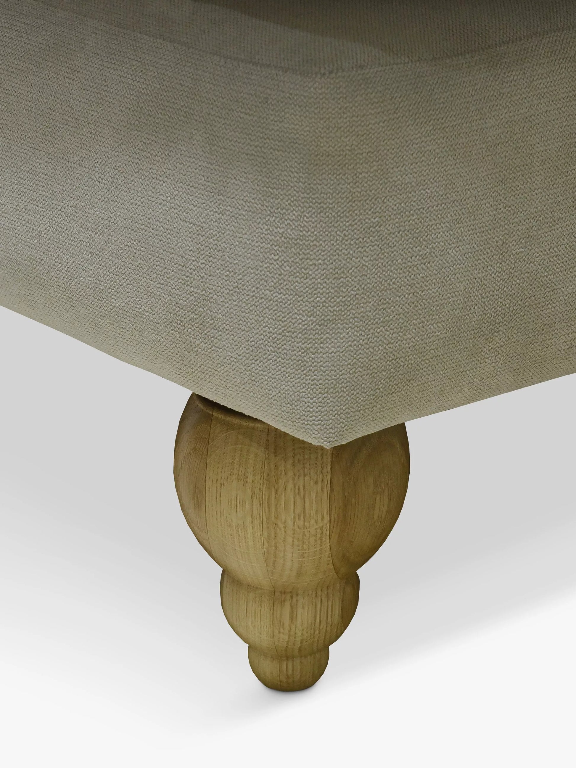 John Lewis Clover Large 3 Seater Sofa, Light Leg, Fine Chenille Natural