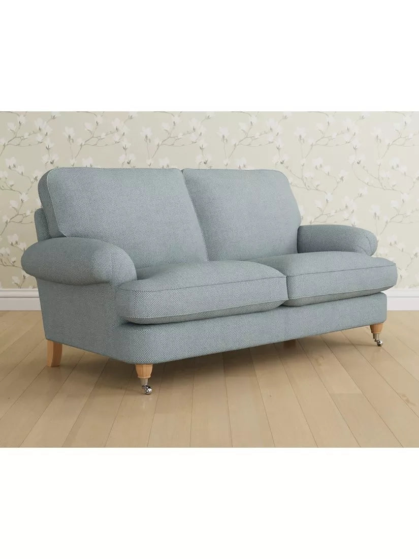Laura Ashley  Small 2 Seater Sofa  Beaumaris, Teak Leg, Anneliese Seaspray