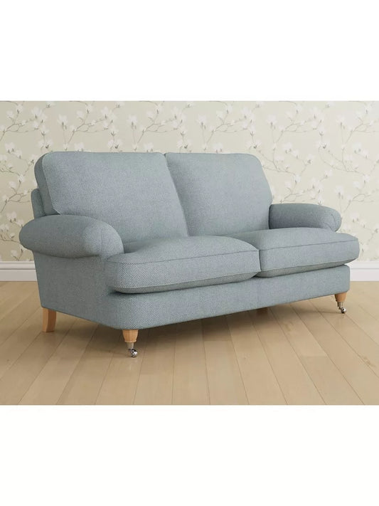 Laura Ashley  Small 2 Seater Sofa  Beaumaris, Teak Leg, Anneliese Seaspray