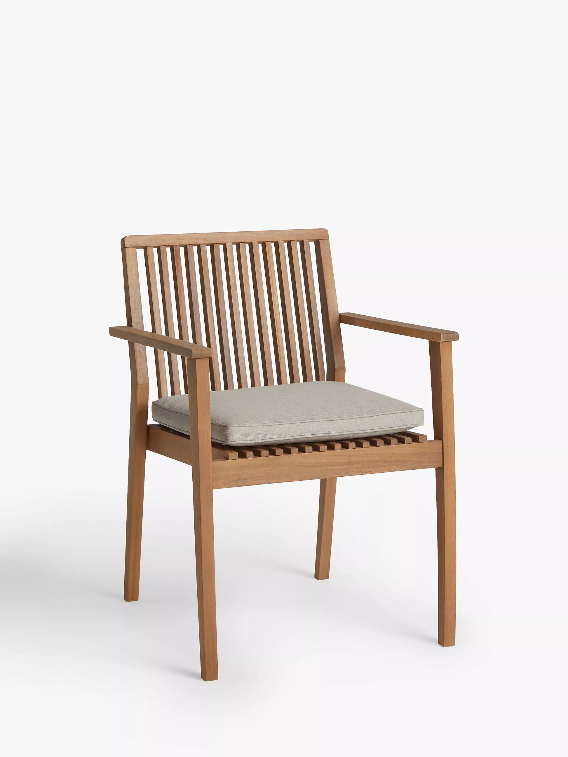 John Lewis Mona Garden Dining Chair, Set of 2, FSC-Certified (Acacia Wood), Natural