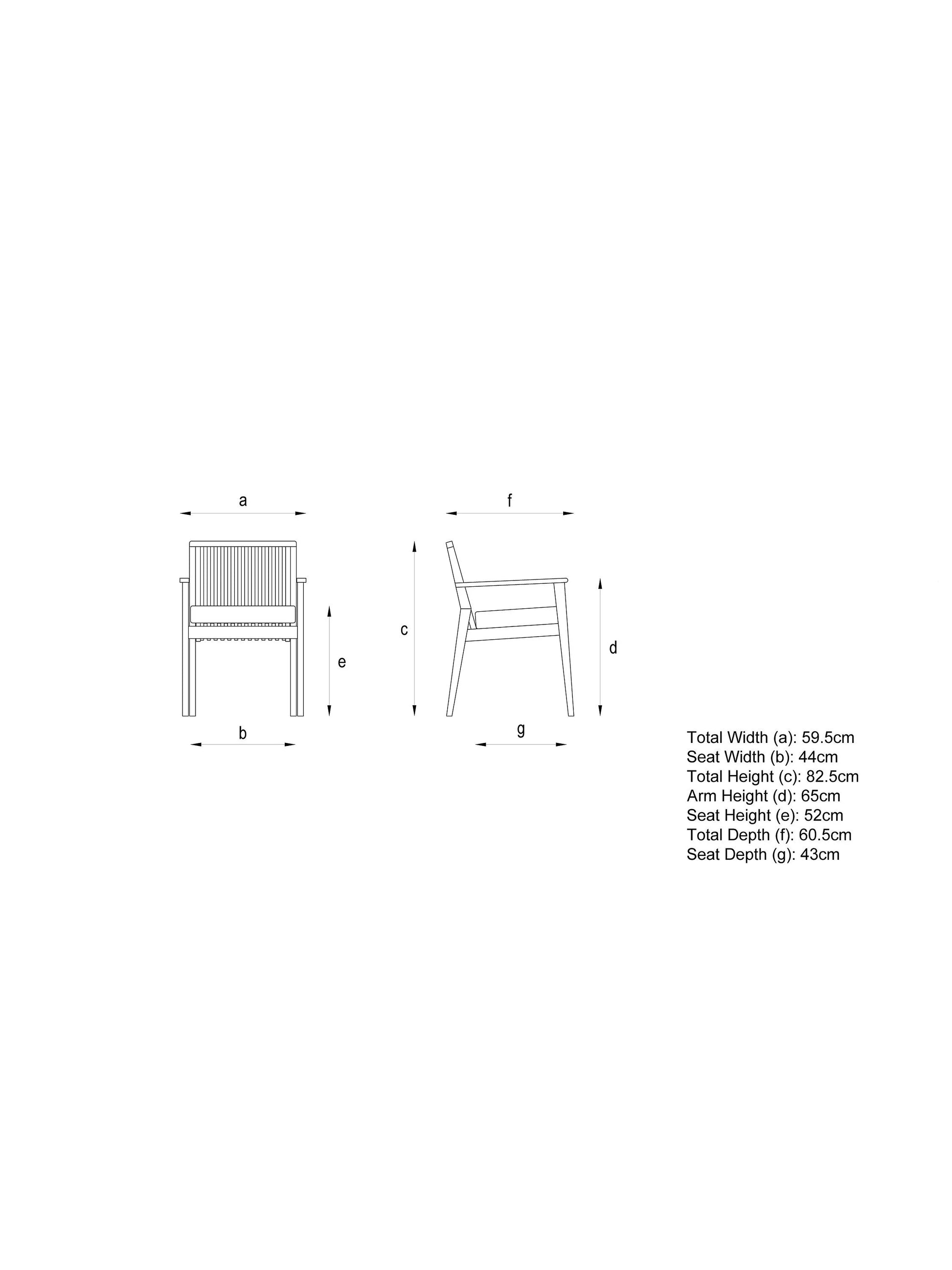 John Lewis Mona Garden Dining Chair, Set of 2, FSC-Certified (Acacia Wood), Natural