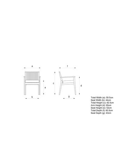 John Lewis Mona Garden Dining Chair, Set of 2, FSC-Certified (Acacia Wood), Natural
