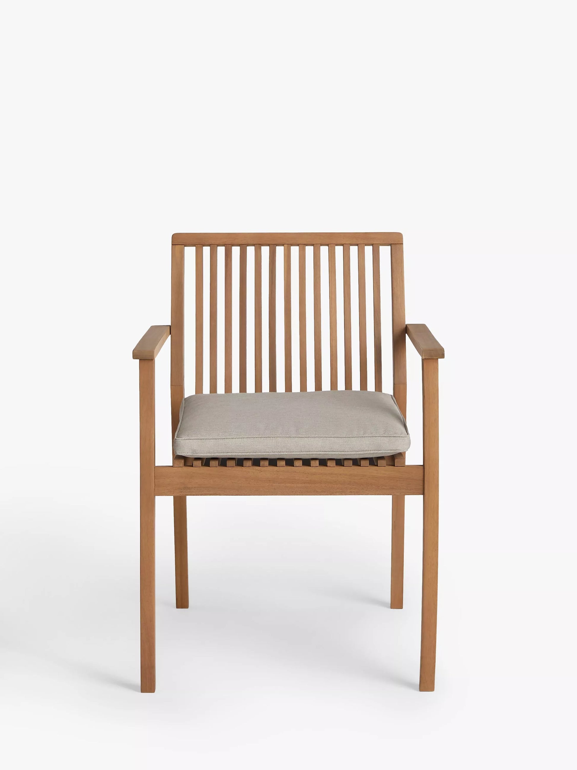 John Lewis Mona Garden Dining Chair, Set of 2, FSC-Certified (Acacia Wood), Natural