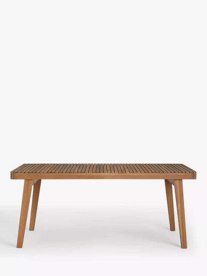 John Lewis Mona Rectangular Garden Dining Table, 175cm (Acacia Wood), Natural
