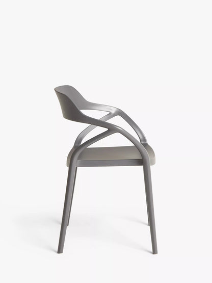 John Lewis Stacking Garden Chair, Set of 2 Grey