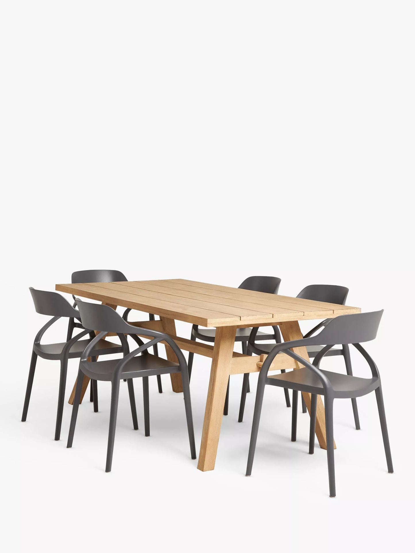 John Lewis Stacking Garden Chair, Set of 2 Grey