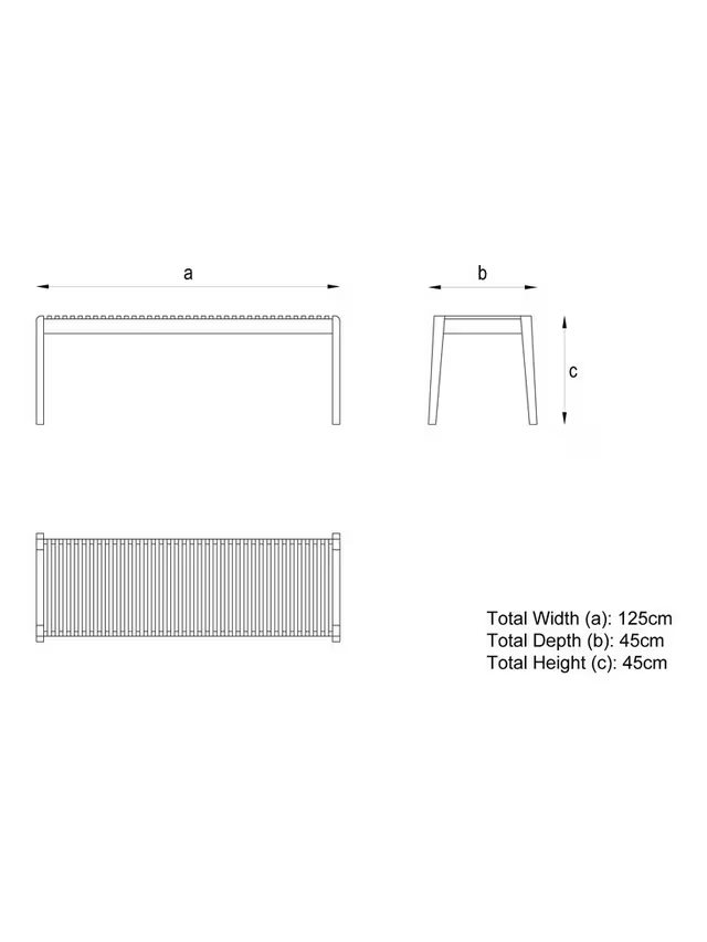 John Lewis Mona 2-Seater Garden Bench, FSC-Certified