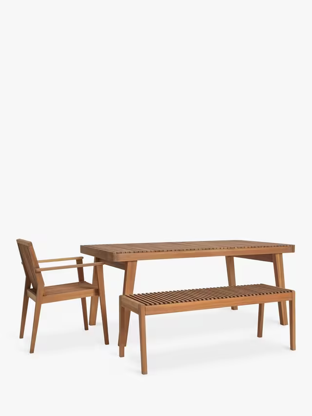 John Lewis Mona 2-Seater Garden Bench, FSC-Certified