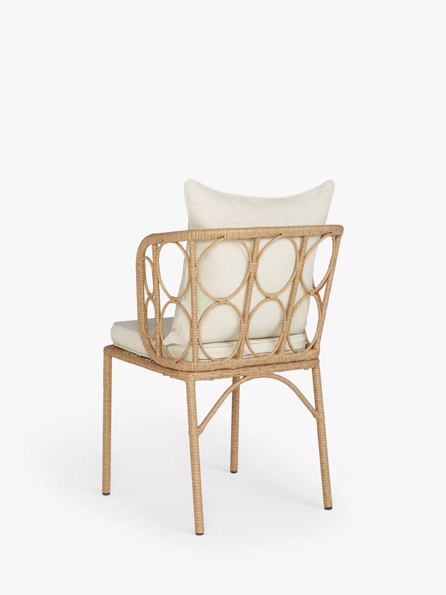 John Lewis Infinity 4-Seater Round Garden Dining Table & Chairs Set, Natural