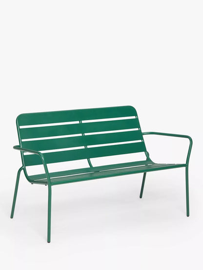 John Lewis Tri-Colour Metal Garden Furniture Set  2 Benches & 1 Armchair