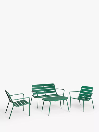 John Lewis ANYDAY Oval Metal Garden Coffee Table, 90cm