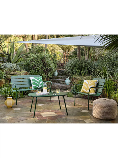 John Lewis ANYDAY Oval Metal Garden Coffee Table, 90cm